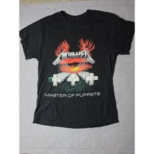 Vintage Y2K Metallica Master of Puppets Tour T-Shirt Black Men's Size M